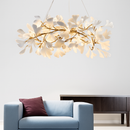 suspension moderne en forme de feuilles d'acrylique avec cordon réglable