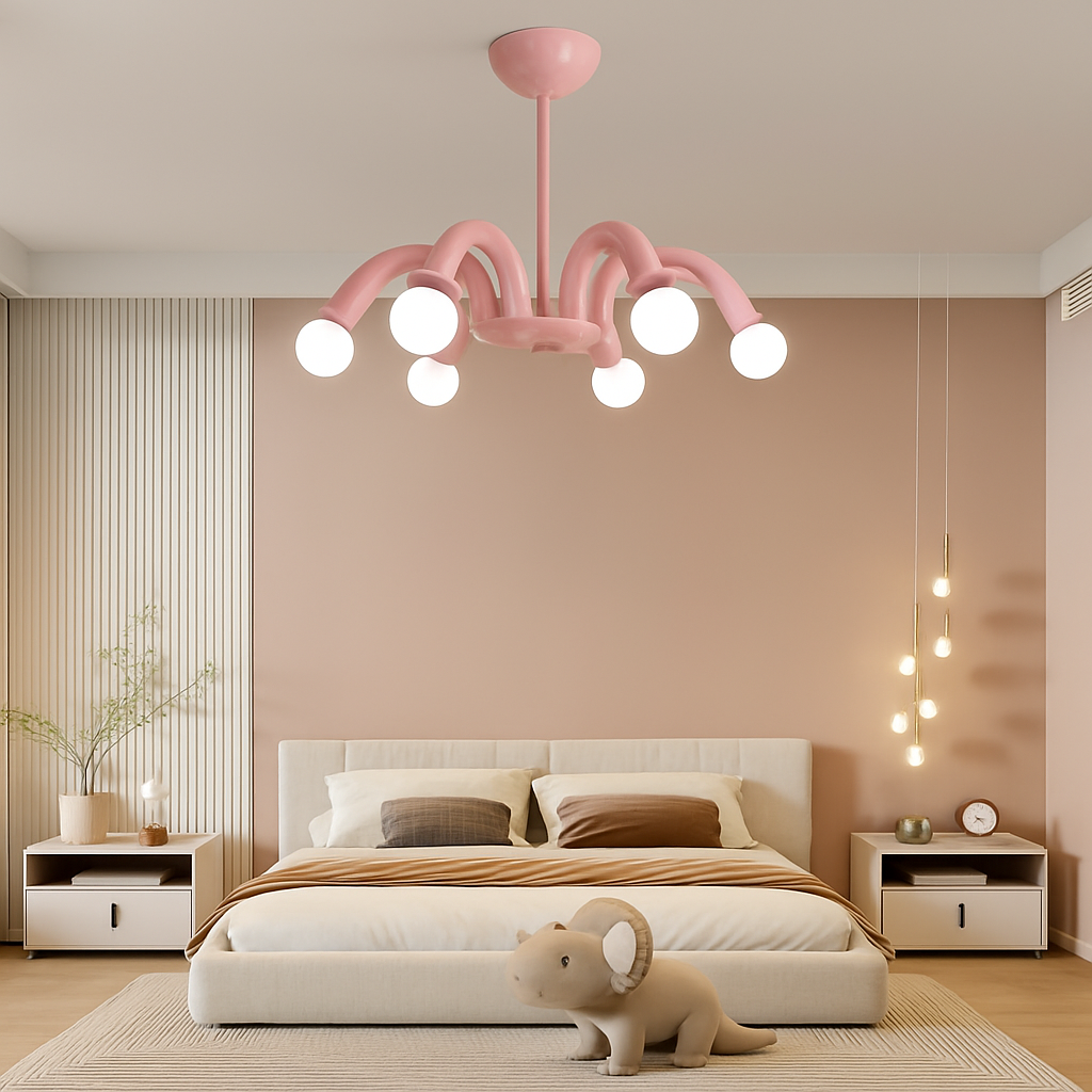 suspension moderne en métal style art déco - vue 6 sur 9