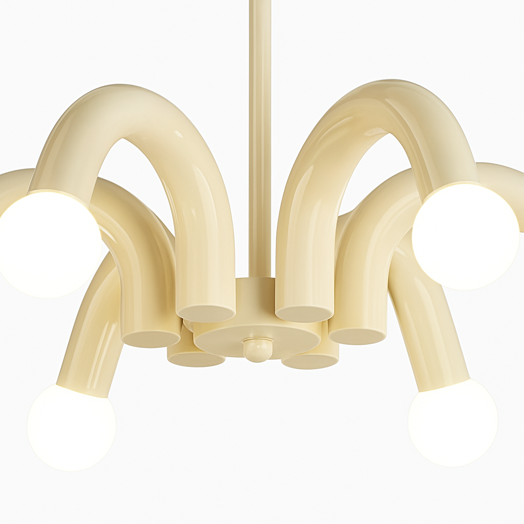 suspension moderne en métal style art déco - vue 7 sur 9