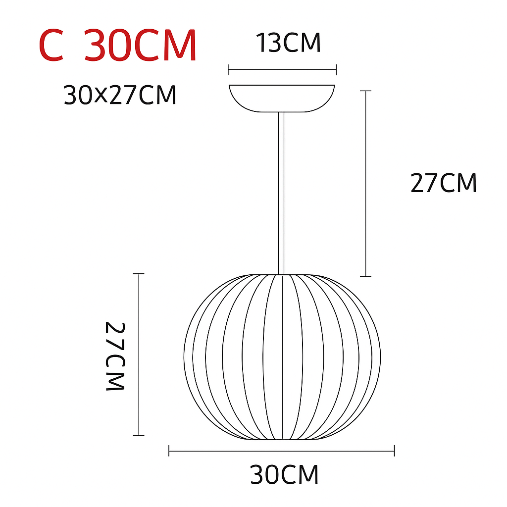 Suspension moderne en papier style japonais Silk - vue 15 sur 30