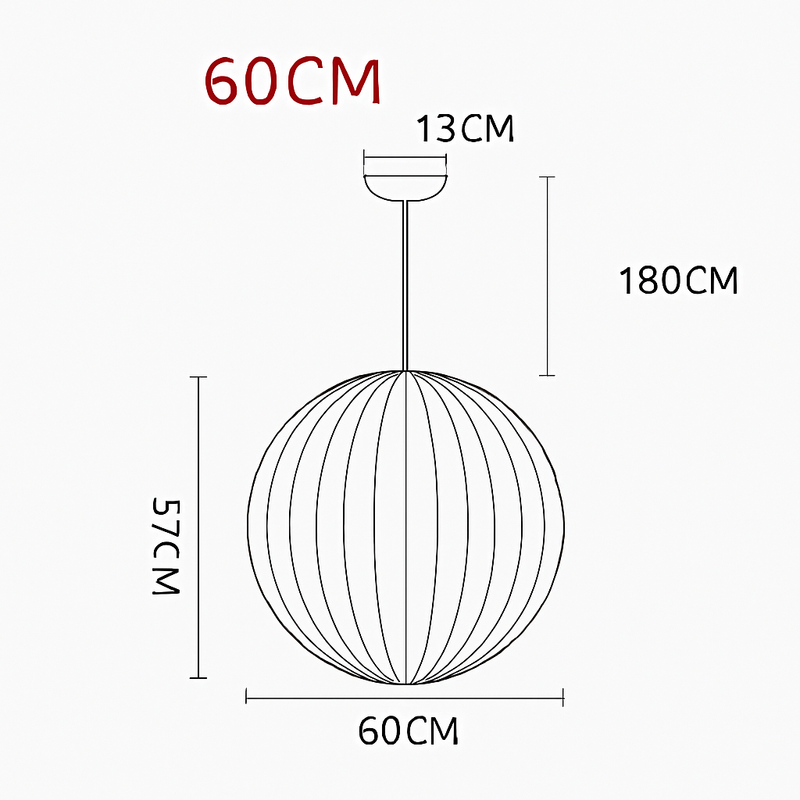 Suspension moderne en papier style japonais Silk