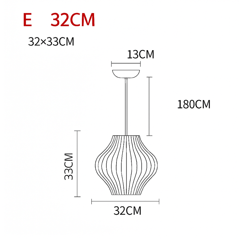 Suspension moderne en papier style japonais Silk