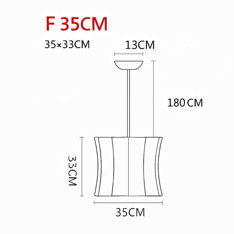 Suspension moderne en papier style japonais Silk