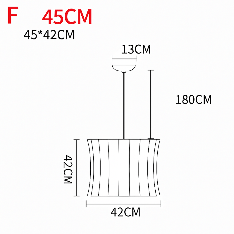 Suspension moderne en papier style japonais Silk