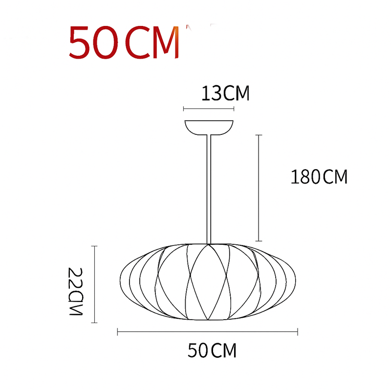 Suspension moderne en papier style japonais Silk