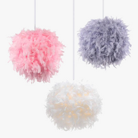 Suspension moderne en plumes E27