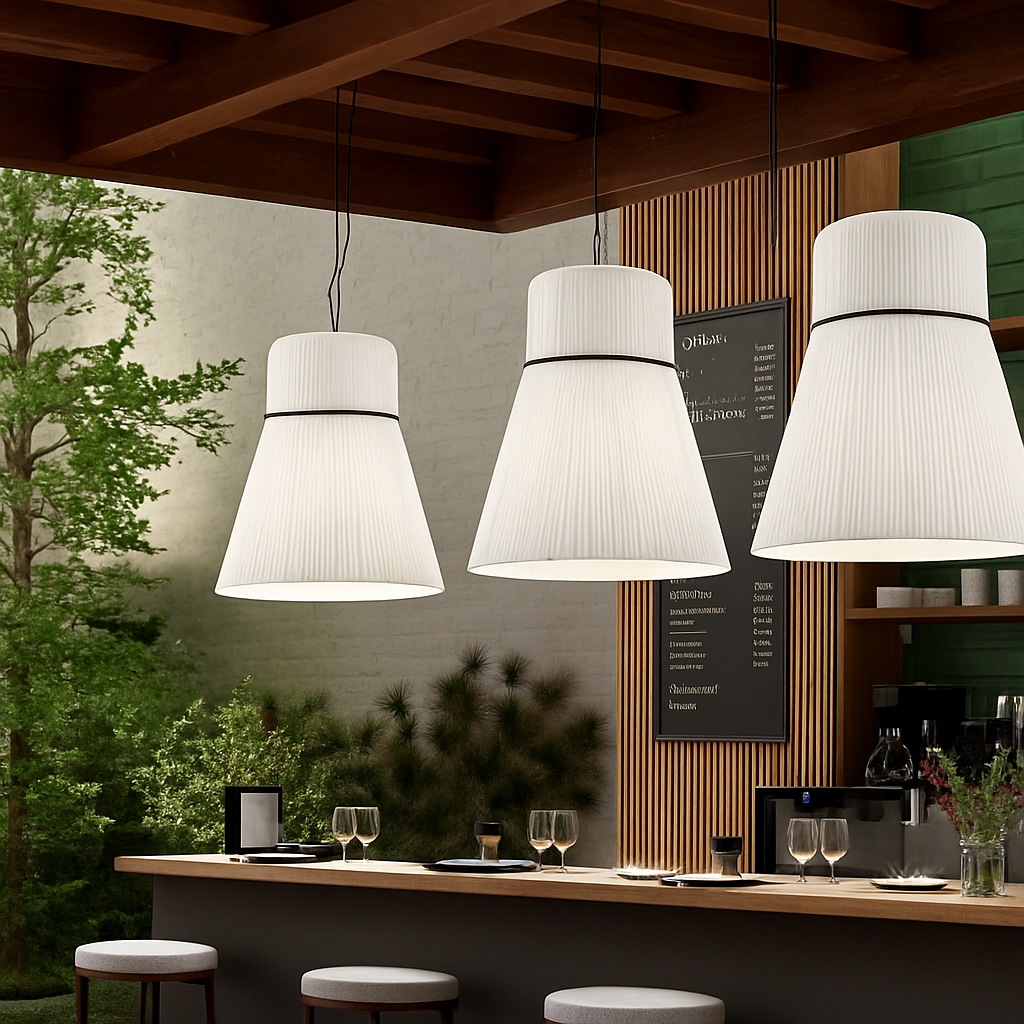 suspension moderne en tissu pour restaurant et café - vue 5 sur 15