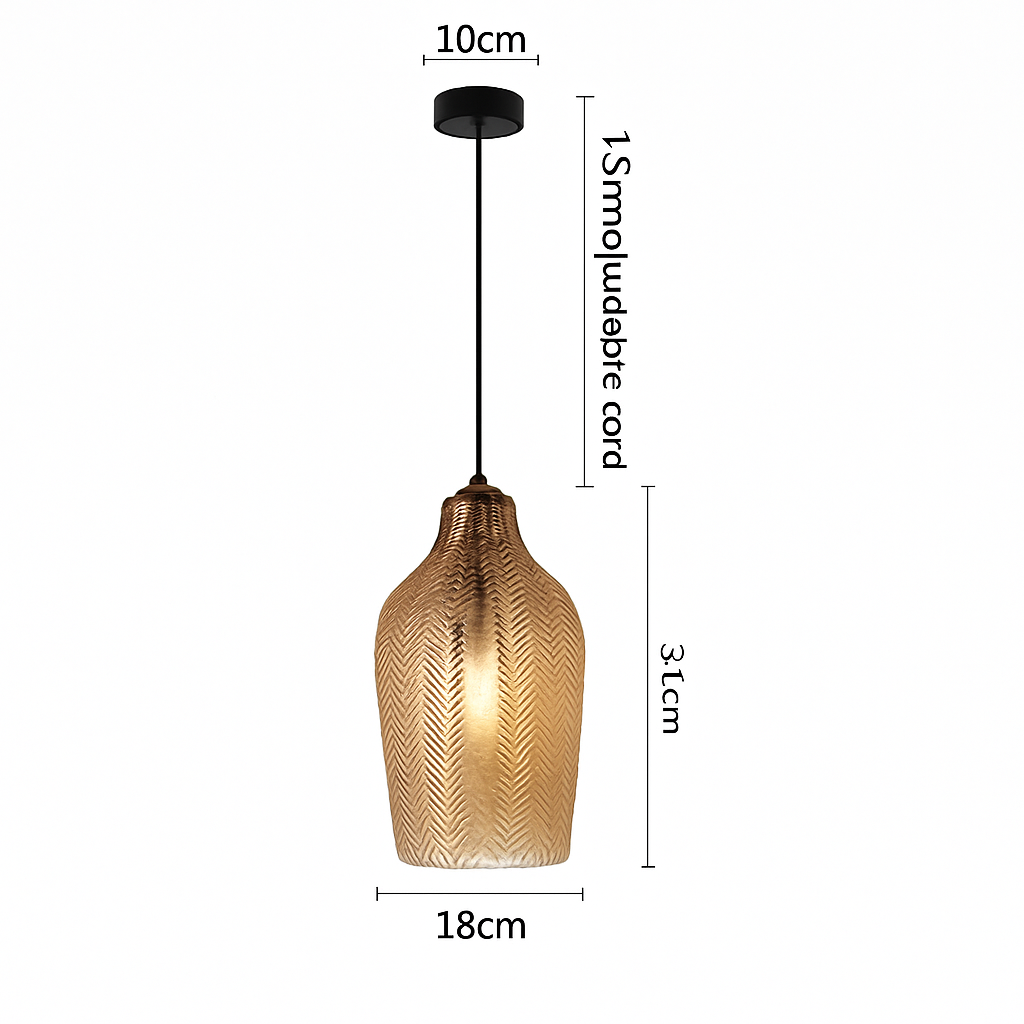 Suspension moderne en verre fumé (plusieurs formes) Guezra - vue 11 sur 16