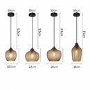 Suspension moderne en verre fumé (plusieurs formes) Guezra