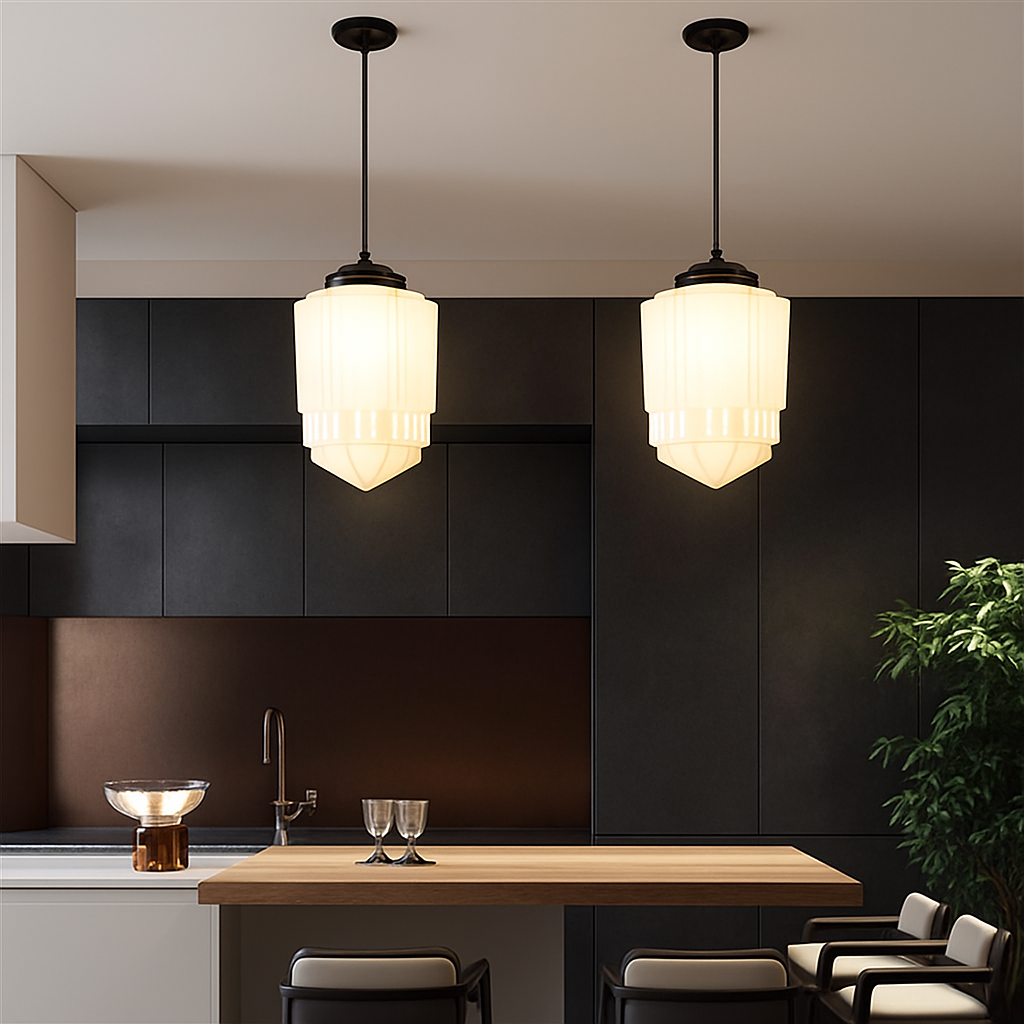 suspension moderne en verre à led pour intérieur élégant - vue 5 sur 21
