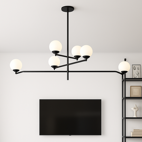 suspension moderne en verre pour décoration intérieure élégante