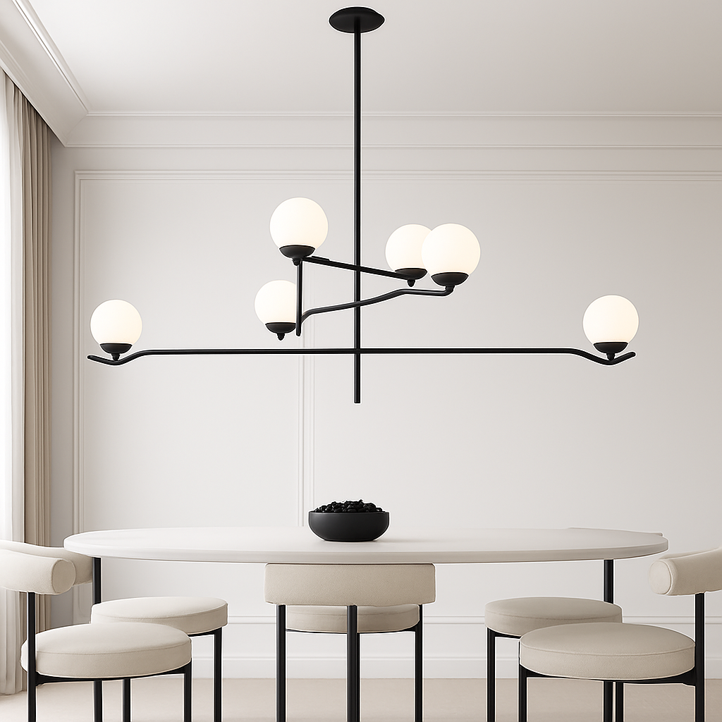 suspension moderne en verre pour décoration intérieure élégante - vue 6 sur 6