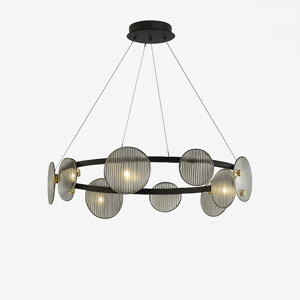 suspension moderne en verre pour décoration intérieure élégante