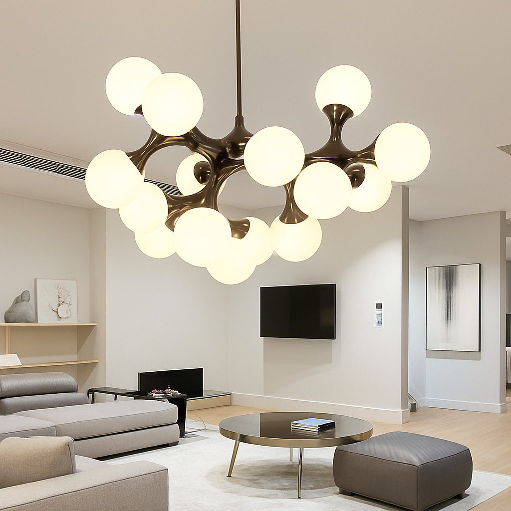 suspension moderne en verre pour décoration intérieure élégante et originale - vue 5 sur 11