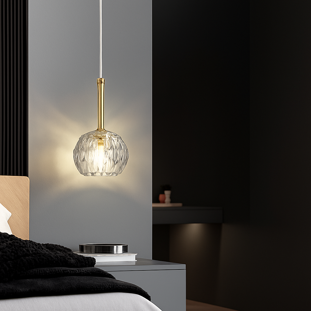 Suspension moderne LED avec abat-jour en cristal Ansley - vue 7 sur 10