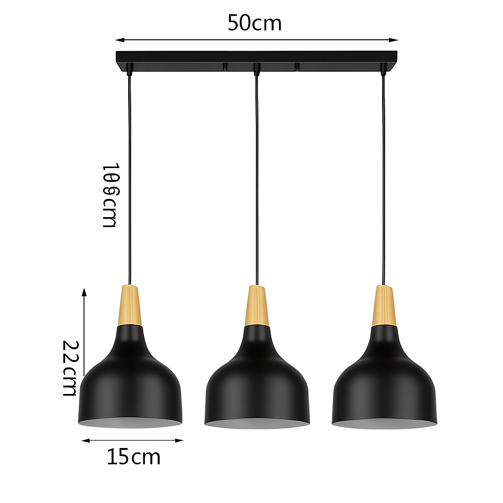 suspension moderne nordique en aluminium rétro pour intérieur design - vue 15 sur 16