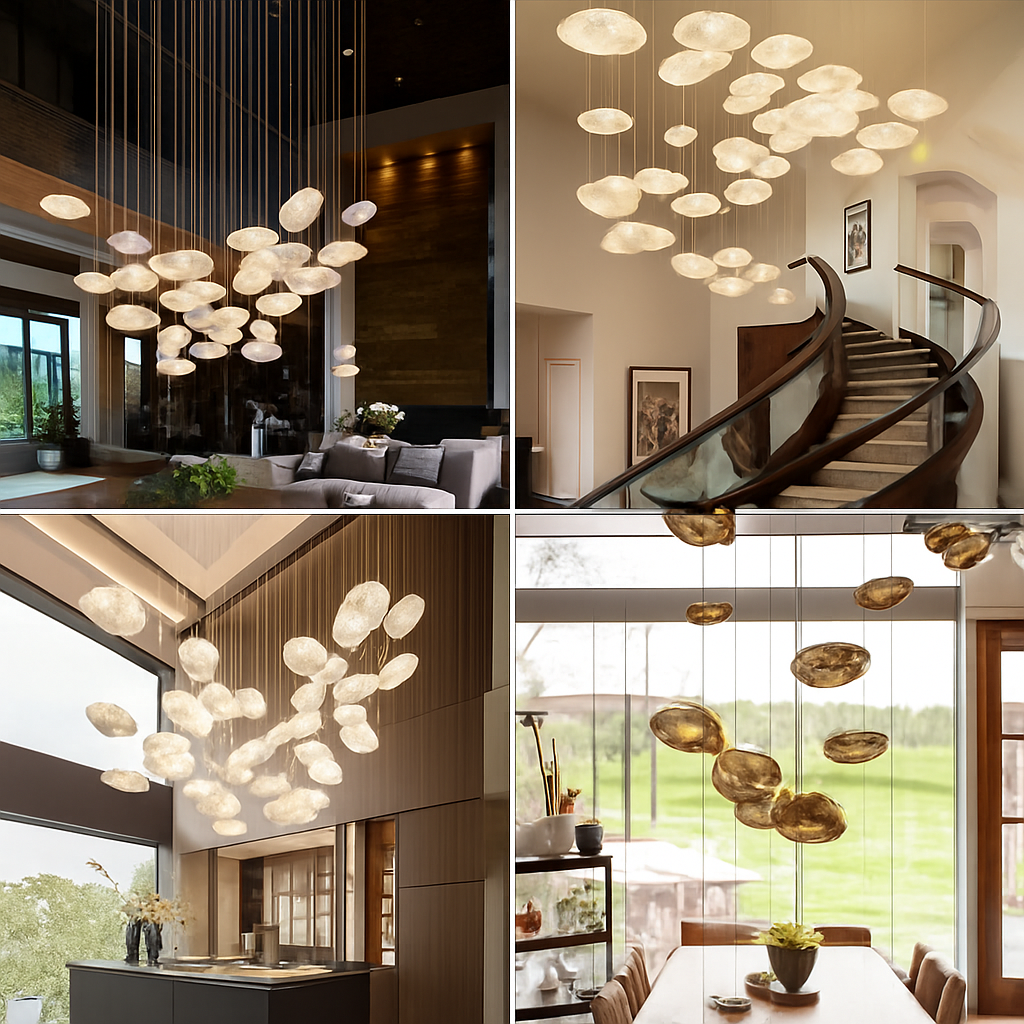 Suspension nordique en verre au Design nuage
