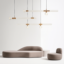 suspension nordique en verre transparent pour éclairage décoratif