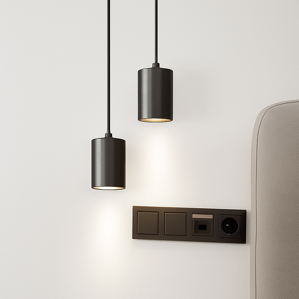 Minimalist Nordic iron pendant light with modern LED - vue 6 sur 8