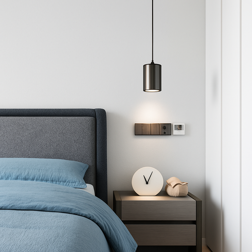 Minimalist Nordic iron pendant light with modern LED - vue 8 sur 8