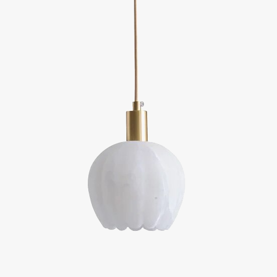 Suspension petite fleur pétale marbre
