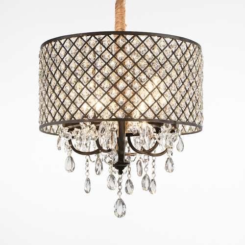 suspension rétro en cristal pour éclairage décoratif élégant
