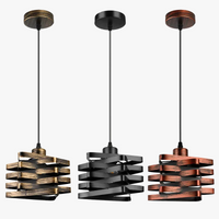 suspension rétro en fer style nordique pour éclairage intérieur