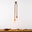 Retro vintage hemp rope industrial loft pendant light