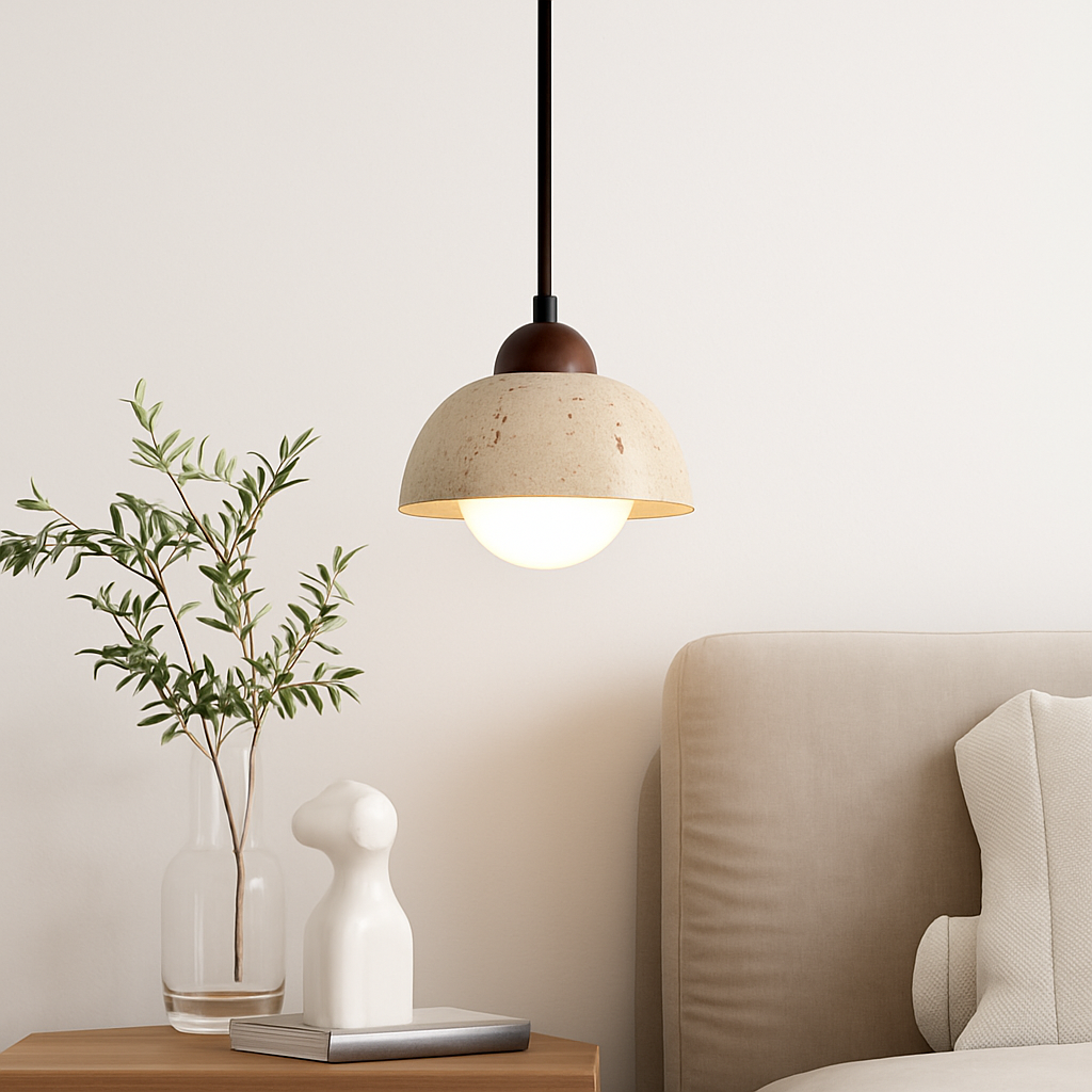 suspension sandyha rétro trou pierre petite créative led décorative - vue 3 sur 15