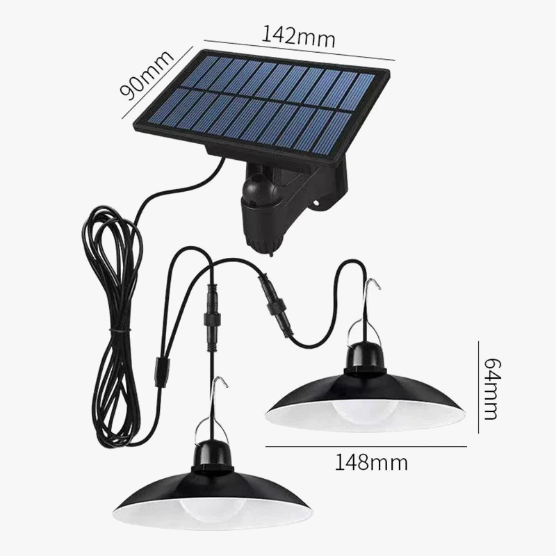 Suspension solaire 1 Drag 1/1 Drag 2 Led lampe à énergie solaire avec télécommande lustre Camping extérieur jardin suspension