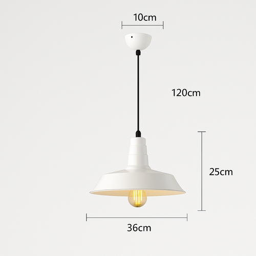 suspension style industriel rétro nordique pour bar loft - vue 12 sur 24