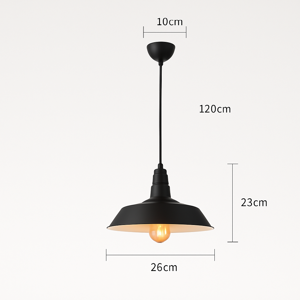 suspension style industriel rétro nordique pour bar loft - vue 13 sur 24
