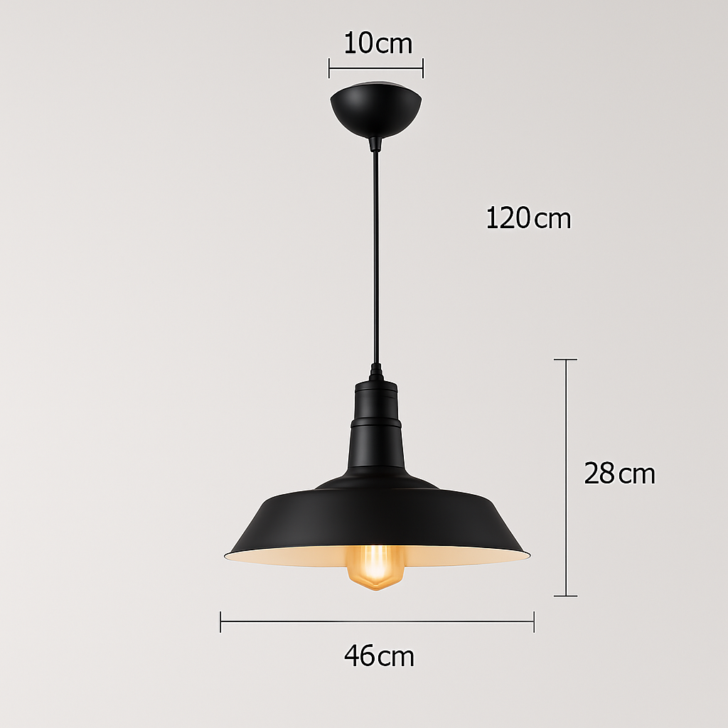 suspension style industriel rétro nordique pour bar loft - vue 3 sur 24