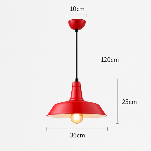 suspension style industriel rétro nordique pour bar loft - vue 24 sur 24