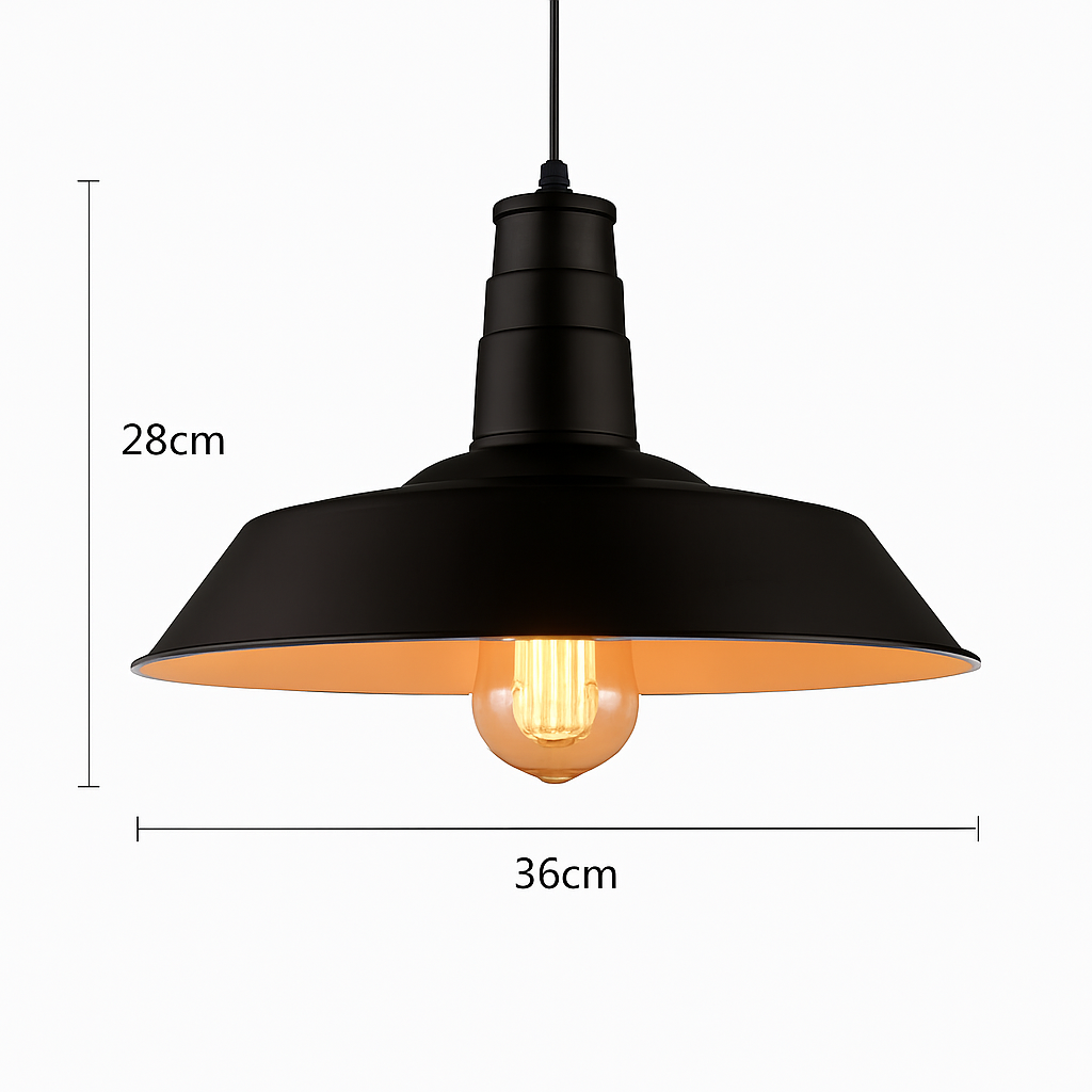 suspension style industriel rétro nordique pour bar loft - vue 4 sur 24