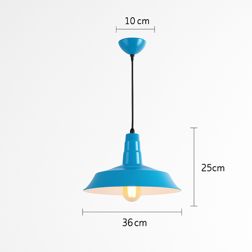suspension style industriel rétro nordique pour bar loft - vue 9 sur 24