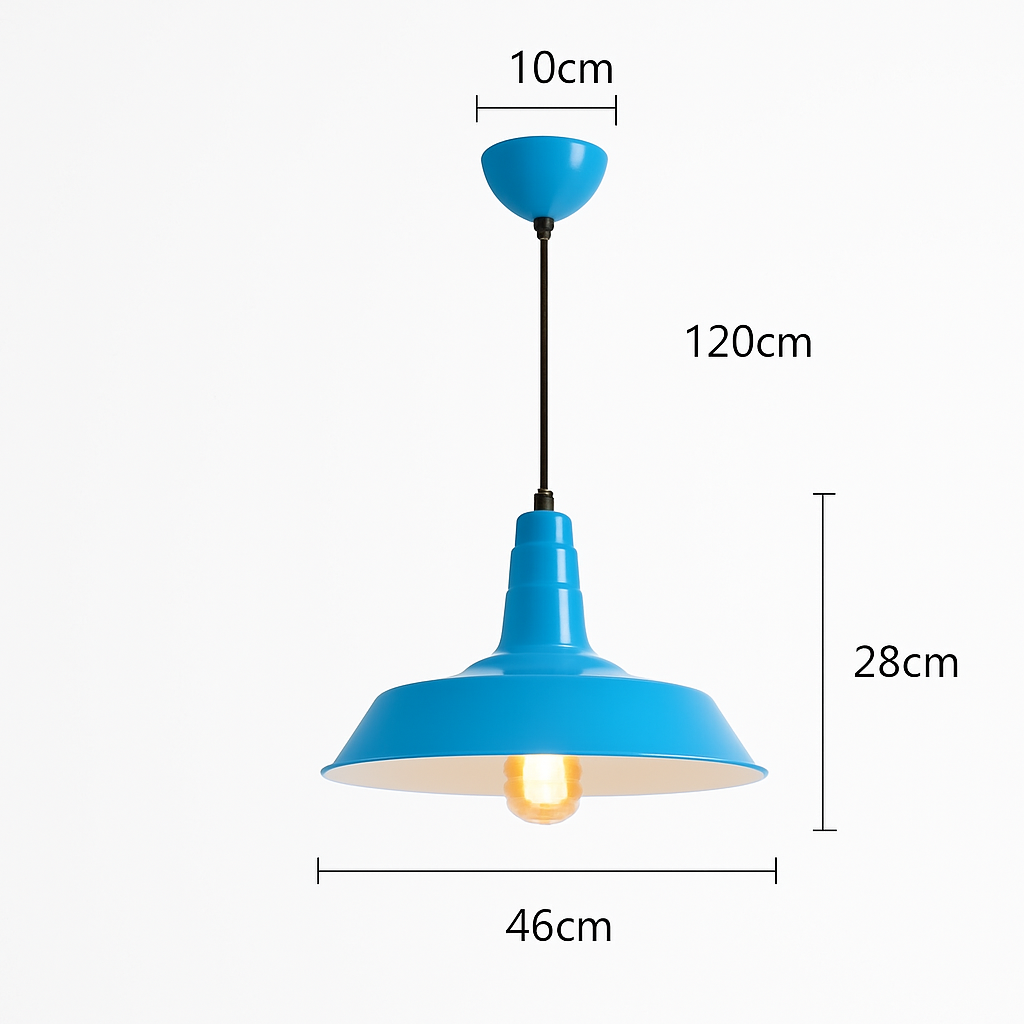 suspension style industriel rétro nordique pour bar loft - vue 9 sur 24