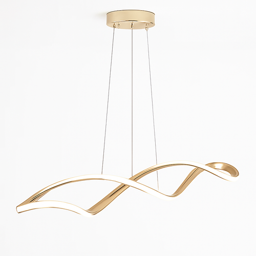 Suspension Suspension LED Lustres LED modernes pour salle à manger salon chambre L92cm Or / Chrome / Noir Télécommande / Contrôle APP