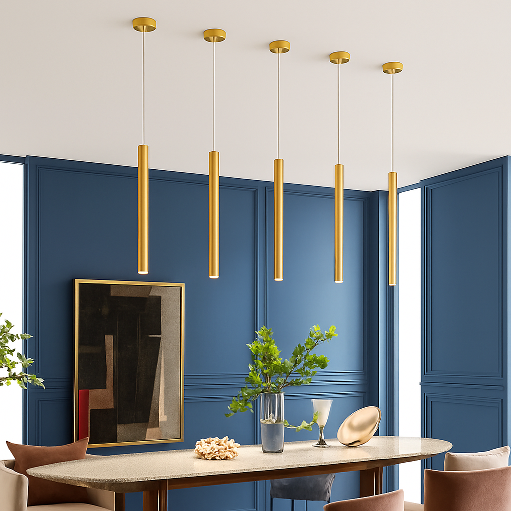 suspension tube led design moderne pour cuisine et bar - vue 4 sur 12