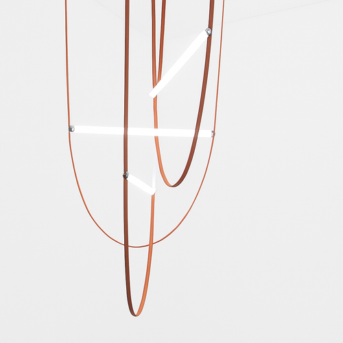 Suspension tubes verre design avec ceinture - vue 4 sur 10