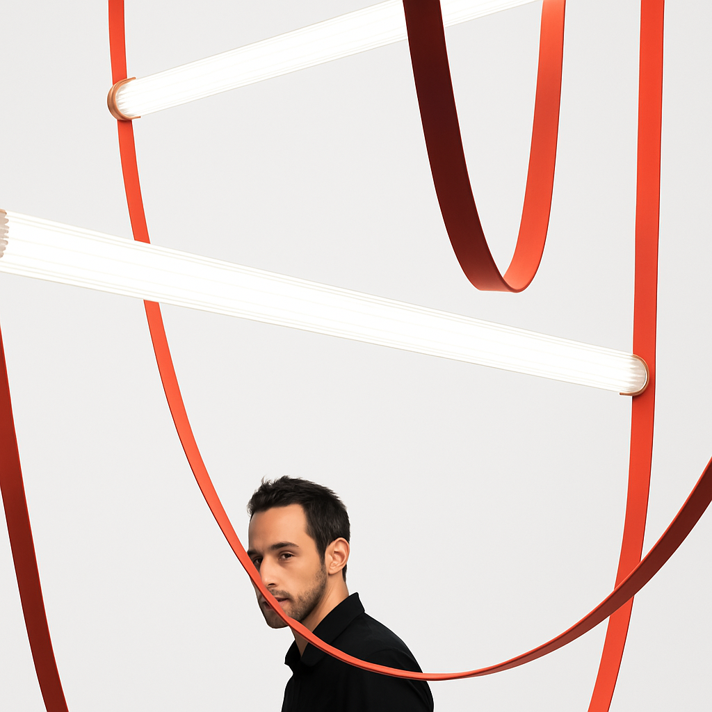 Suspension tubes verre design avec ceinture - vue 5 sur 10