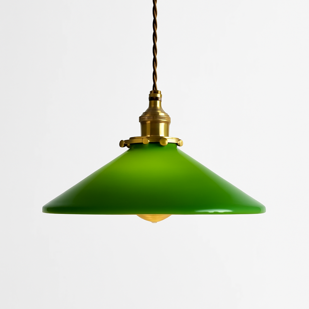 Suspension vintage edison en verre avec prise en cuivre