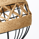 Vintage pendant light with hemp rope and iron for cafés and bars