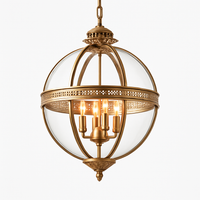 suspension vintage en fer forgé avec abat-jour en verre