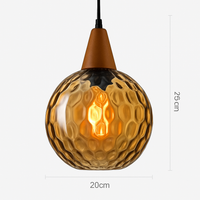 Vintage coloured glass pendant lampen
