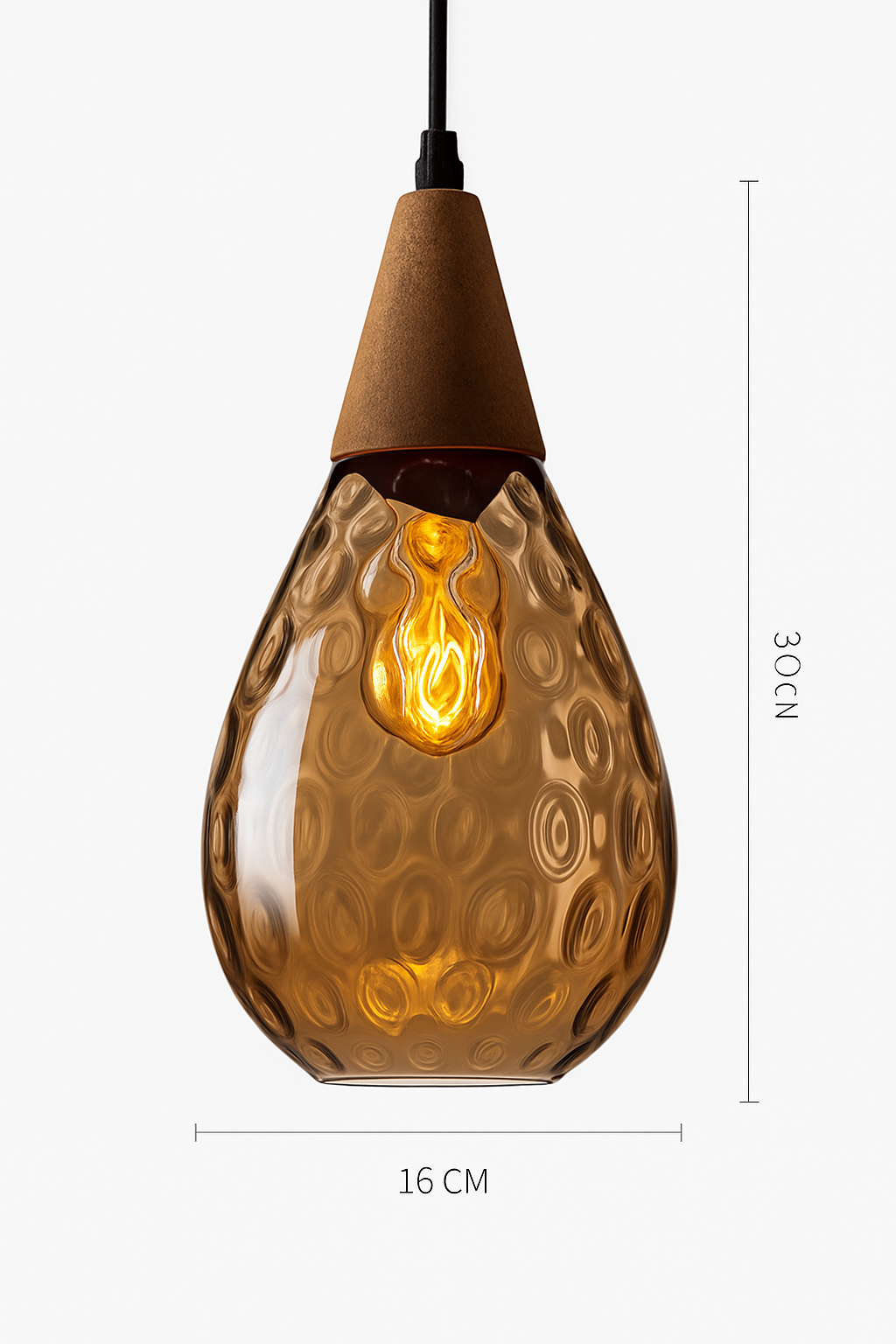 Vintage coloured glass pendant lampen - vue 12 sur 23