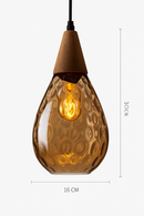 Vintage coloured glass pendant lampen