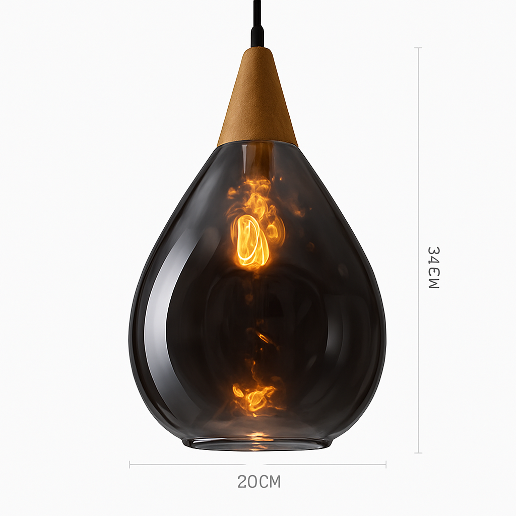 Suspension vintage en verre coloré Lampen