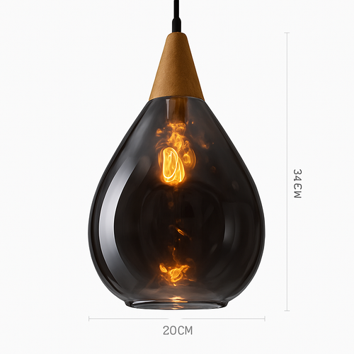 Vintage coloured glass pendant lampen - vue 14 sur 23