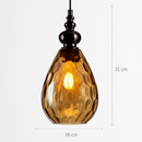 Vintage coloured glass pendant lampen